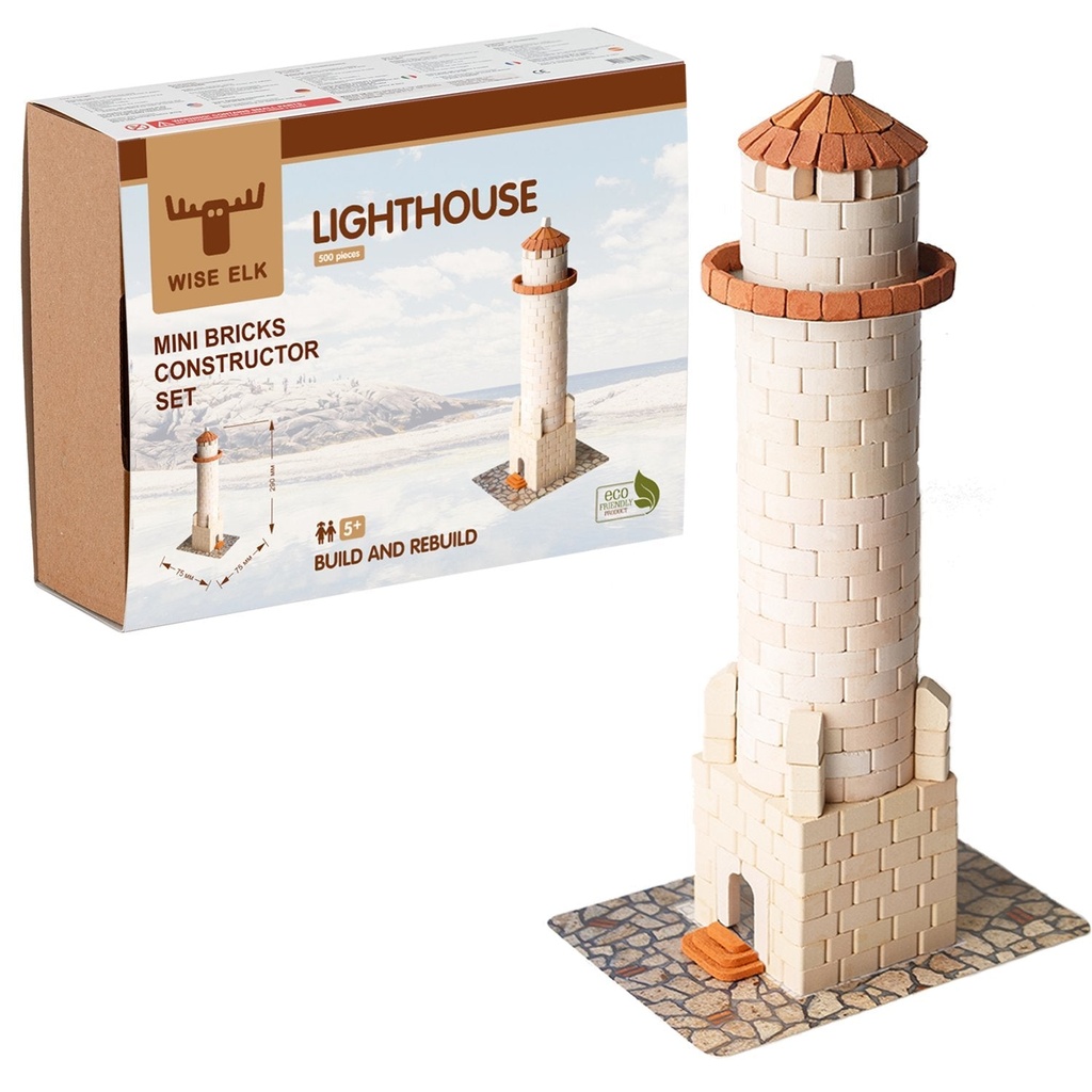 LIGHTHOUSE- 500 PCS. GLUE INCLUDED. WHITE