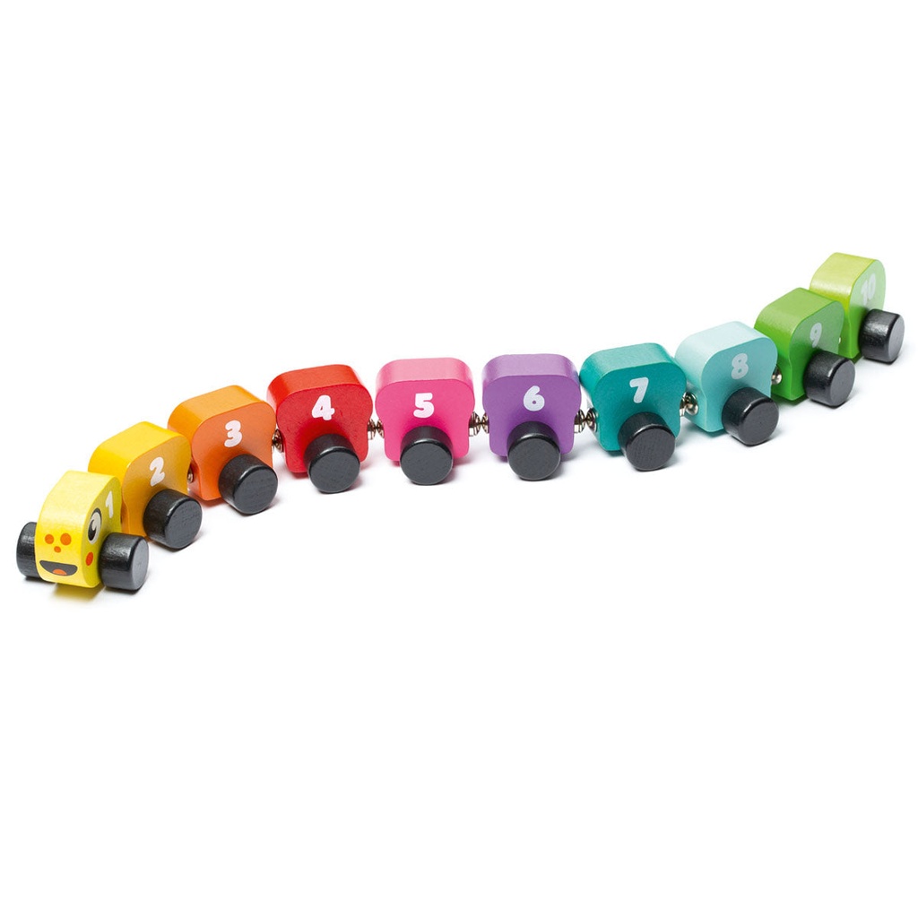 Wise Elk/Cubika Wooden Toy - Rainbow Caterpillar